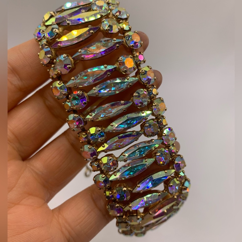Stunning Vintage Sherman AB rhinestone bracelet - Picture 8 of 9